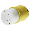 Hubbell Wiring Device-Kellems Locking Devices, Twist-Lock®, Marine Grade, Female Connector Body, 3-Phase Delta 480V AC, 3-Pole 4-Wire Grounding, L16-20R, Screw Terminal, Yellow HBL24CM33